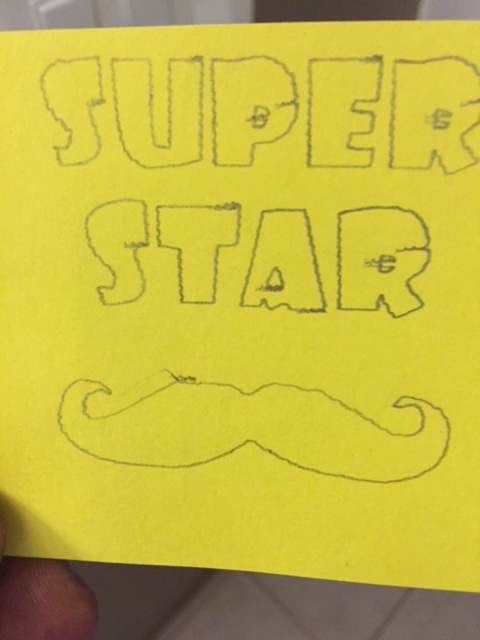 Plot test - super star moustache drawing